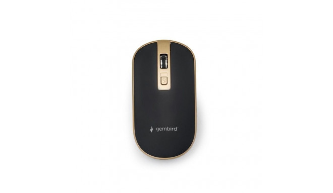 Gembird MOUSE USB OPTICAL WRL BLACK/GOLD MUSW-4B-06-BG