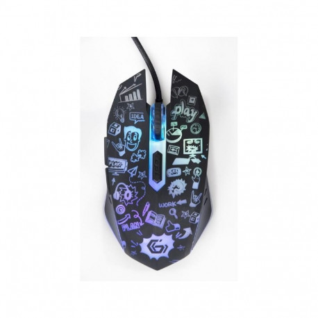 Gembird MOUSE USB OPTICAL BLACK/MUS-6B-GRAFIX-01