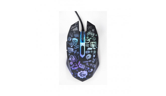 Gembird MOUSE USB OPTICAL BLACK/MUS-6B-GRAFIX-01