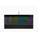 Corsair K55 RGB PRO Gaming keyboard, RGB LED light, US, Wired, Black