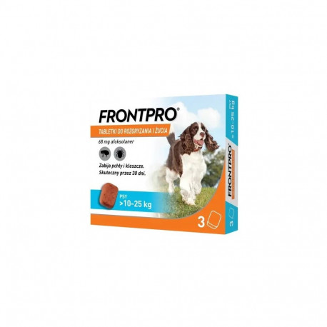 FRONTPRO Flea and tick tablets for dog (>10-25 kg) - 3x 68mg