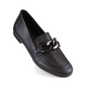 Comfortable leather shoes with a chain Remonte W RKR645, black (41)