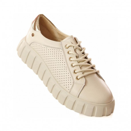 Filippo W PAW410 beige leather shoes (36)