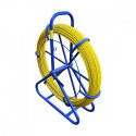 Pilot for pulling cables, fiberglass FRP, 8mm, 100m, yellow, without wheels