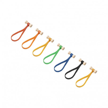 Kupo Elastic Cable tie 5" -10pcs Mixed color