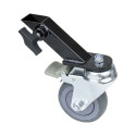 KUPO KC-100M 100MM CASTER WITH BRAKE 25MM SQUARE ADAPTER SET OF THREE