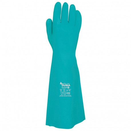 Work Gloves JUBA Green Satin finish Nitrile Pool - 10