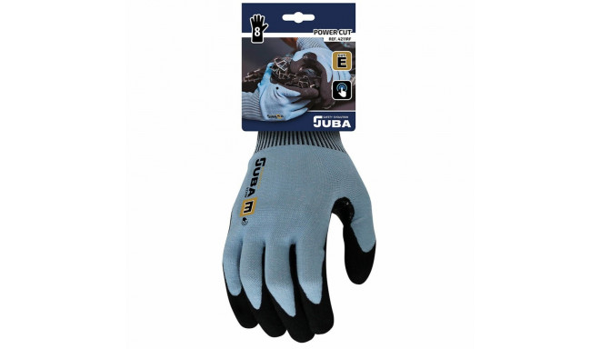 Work Gloves JUBA K-Rock Black Blue Touchpad Fibre Nitrile - 10