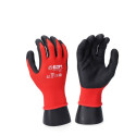 Work Gloves EDM Nylon Touchpad Nitrile Industrial Red Lycra - 8