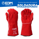 Work Gloves EDM Welders Red Cotton Suede Kevlar - 10