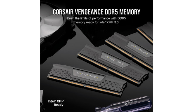 Corsair DDR5 - 32GB - 6000 - CL - 30 (2x 16 GB) dual kit, RAM (black, CMK32GX5M2B6000C30, Vengeance,