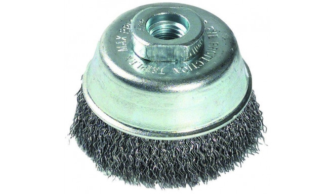Steel wire cupbrush for angle grinder, 75mm, Ø0.35mm