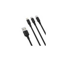 XO NB173 3in1 (Micro USB Lightning Type-C) 1.2m