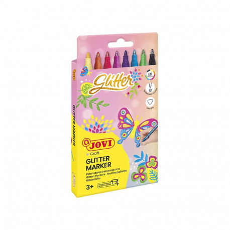 Viltpliiatsid Jovi, Glitter, 8tk