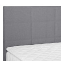 Kontinentaalvoodi LEVI 120x200cm, madratsiga, hall, 123x210xH114,5cm
