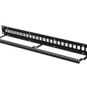 Lanberg patch panel 24 port 1U for Kesystone modules, black