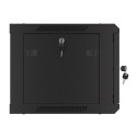 RACK CABINET 19" WALL-MOUNT 6U/600X450 FOR SELF-ASSEMBLY WITH METAL DOOR BLACK LANBERG (FLAT PACK)