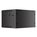 RACK CABINET 19" WALL-MOUNT 6U/600X450 FOR SELF-ASSEMBLY WITH METAL DOOR BLACK LANBERG (FLAT PACK)