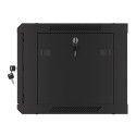 RACK CABINET 19" WALL-MOUNT 6U/600X450 FOR SELF-ASSEMBLY WITH METAL DOOR BLACK LANBERG (FLAT PACK)