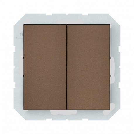 kahesuunaline 2-gang lüliti mocha P(6+6) QR