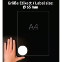 Kleebisetikett AVERY Zweckform Q65mm 10 lehte eemaldatav (5081)