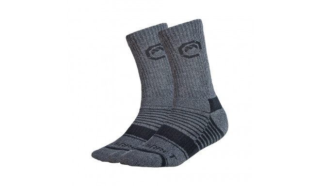 VALLERRET MERINO WOOL CREW SOCK - GREY WINTER (SIZE 41-46)