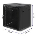 RACK cabinet 19inches 12U, 600 x 600 x 635