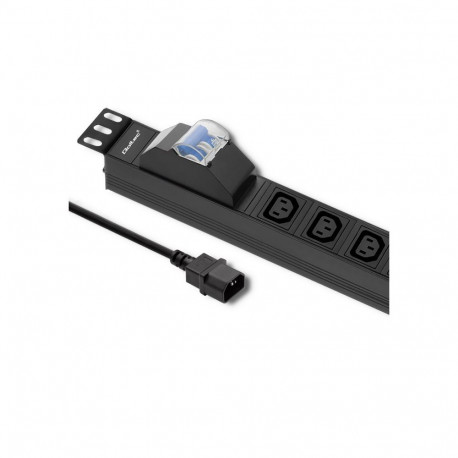 19-tollise püstiku toiteplokk kaitselülitiga 1U 10A PDU 8xIEC C13 2m