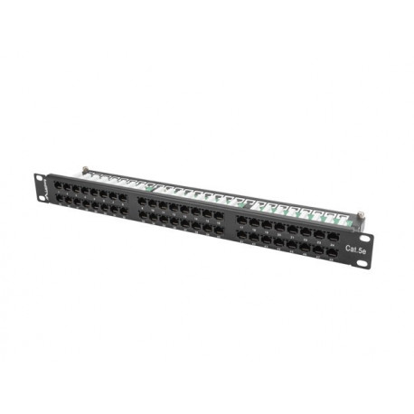 Patch Panel 48 Port 1U Cat.5E black