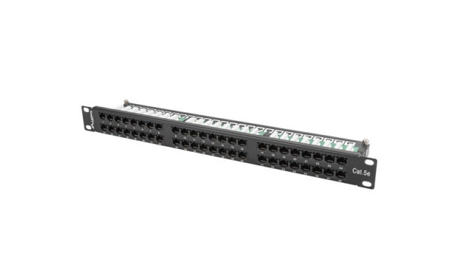 Patch Panel 48 Port 1U Cat.5E black