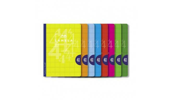 Notebook Lamela 4X4 4MM 50 Sheets 10 Units Grid sheets A4 Multicolour (10 Pieces)