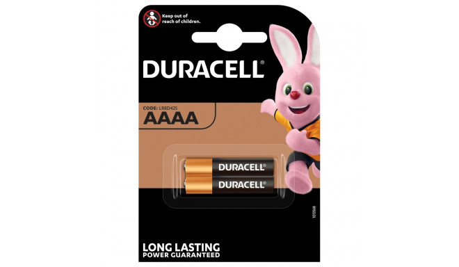 Alkaline Battery LR61/AAAA/LR8D425/25A 1.5V 625mAh DURACELL 2pcs blister