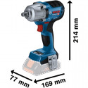 Bosch Cordless Impact Wrench GDS 18V-450 HC Professional solo, 18V (blue/black, Bluetooth module, wi