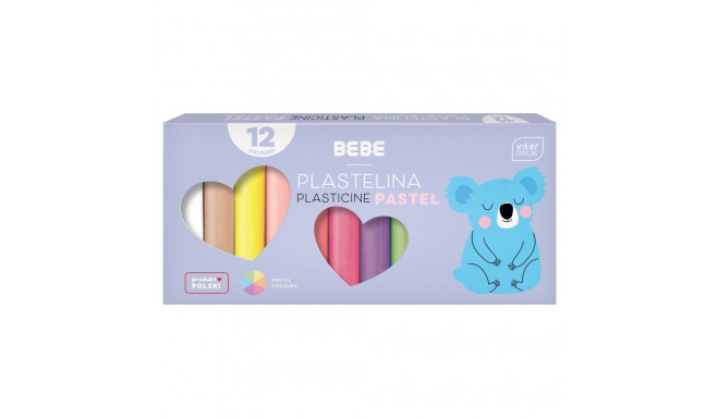 Plastiliin BEBE pastell 12 värvi, Interdruk