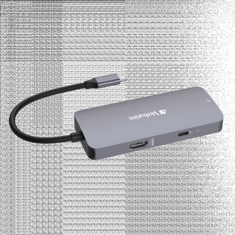 Port replikaator Verbatim CMH-05 USB-C Pro Multiport Hub 5-porti - 2xUSB3.2 gen1/HDMI 4K (60Hz)/Gbit