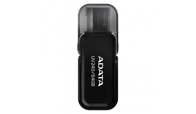 MEMORY DRIVE FLASH USB2 64GB/BLACK AUV240-64G-RBK ADATA