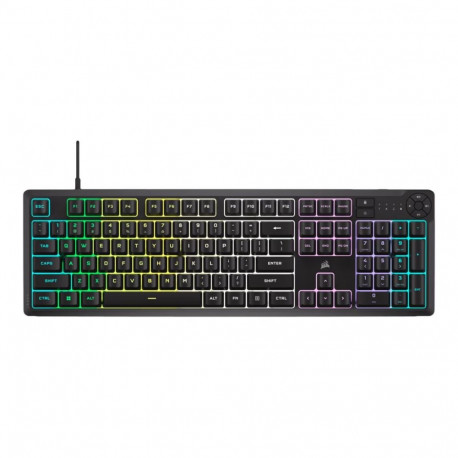 CORSAIR K55 CORE RGB taustvalgustusega RGB LED must mänguklaviatuur