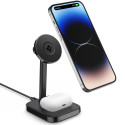 Juhtmevaba laadimisalus ArcField MagFit Dual, iPhone (MagSafe) + AirPods, must, PF2100, Spigen
