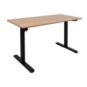 Desk ERGO LIGHT with 1 motor 120x60cm, black/oak