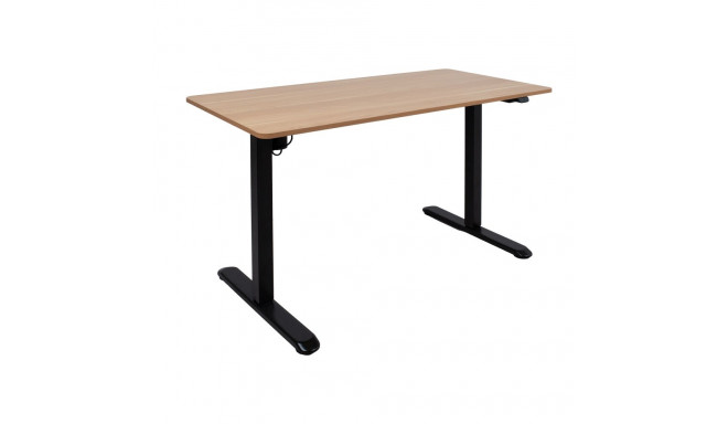 Rakstāmgalds ERGO LIGHT ar 1 motoru 120x60xH73-118cm, melns/ozols
