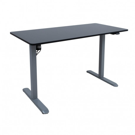 Töölaud ERGO LIGHT 1-mootoriga 120x60xH73-118cm, must/hõbehall
