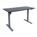 Töölaud ERGO LIGHT 1-mootoriga 120x60cm, hõbehall/must