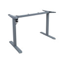 Desk ERGO LIGHT with 1 motor 120x60cm, silver grey/oak