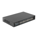 SWITCH LANBERG 24X 100MB POE+/2X COMBO RACK 19" GIGABIT ETHERNET 360W V2