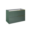 BASIN UNIT SOHO 100 2DR HUNG GREEN MATT