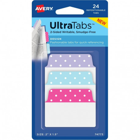 Bookmark 50.8x38mm AVERY dots in a pack of 3 colors