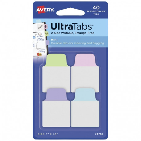 Bookmark 25.4x38mm AVERY 4 pastel colors in a pack