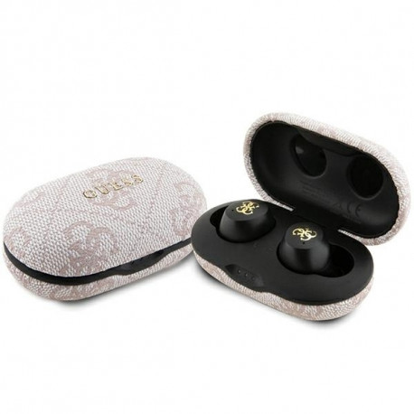 Guess Bluetooth earphones GUTWSP4EGP TWS ENC 4G PU METAL LOGO pink