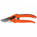 Adjustable bypass pruner with plastic handles, max Ø 20mm