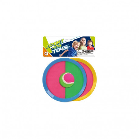 Palli püüdmise komplekt koos 2 pallipüüdjaga ja 1 palliga.